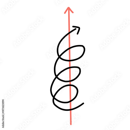 Variation spiral and straight arrow