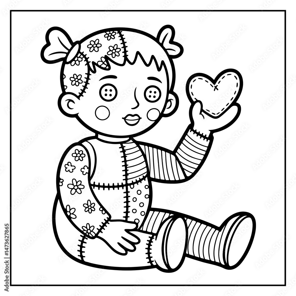 Fototapeta premium Cozy Halloween Coloring Pages for Kids and Adults