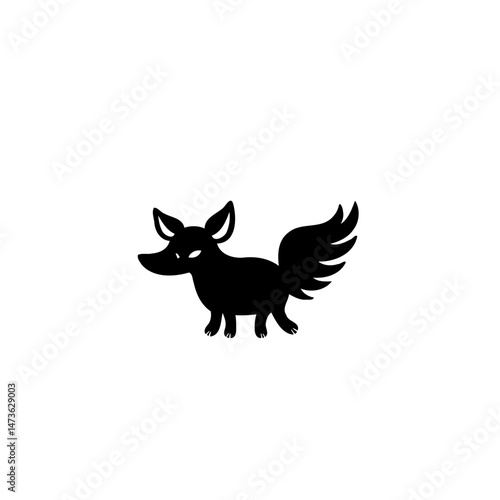 Stylized vulpes silhouette: A minimalist portrayal of a cunning creature