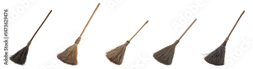 Wallpaper Mural Collection of Different Brooms on a Transparent Background, Isolated on Transparent, white background Torontodigital.ca