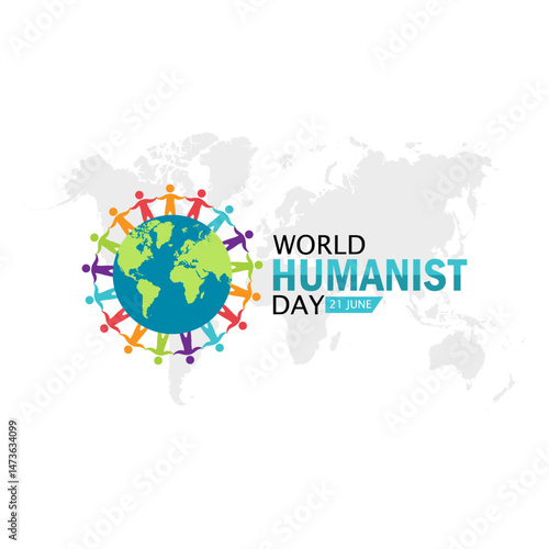 Vector graphic of World Humanist Day for World Humanist Day celebration.