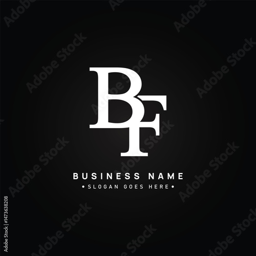 Vector Template for Initial Letter BF Logo - Elegant Monogram Logo for Alphabet B and F