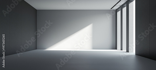 Wallpaper Mural Modern minimalist empty room sunlight space light shadow Torontodigital.ca