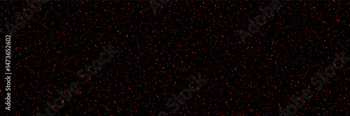 Grainy chilli powder seamless pattern on black bg top view. Grunge pepper texture. Red paprika particles on surface. Vector illustration