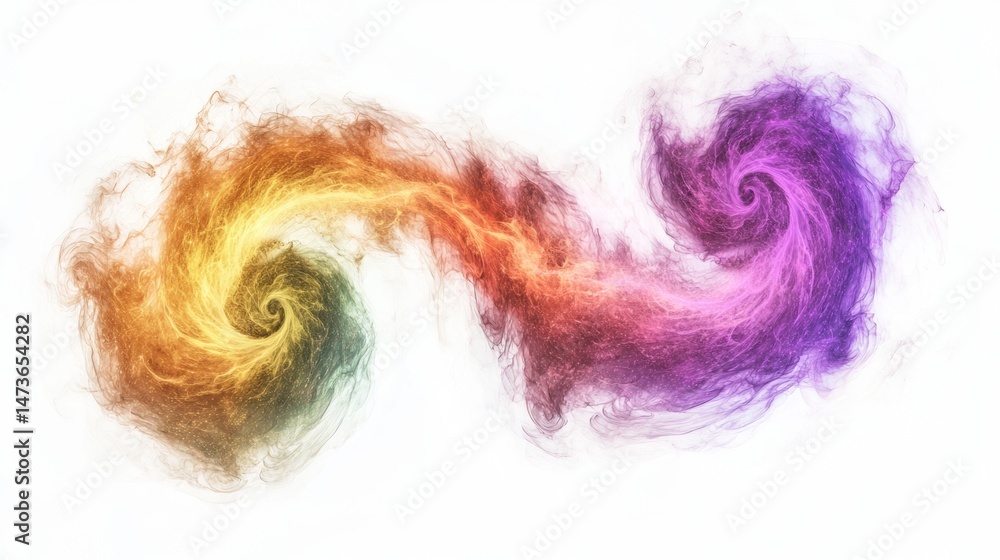 Fototapeta premium Colorful swirling patterns create a vibrant abstract artwork resembling energy in motion