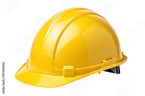 yellow helmet isolated on white