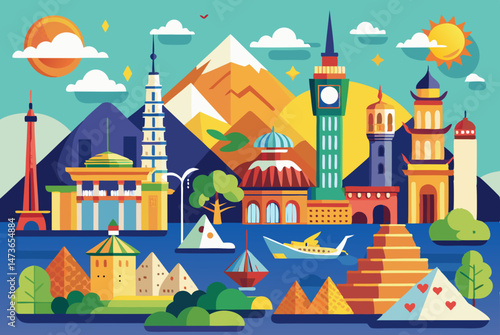 vector illustration of a castle