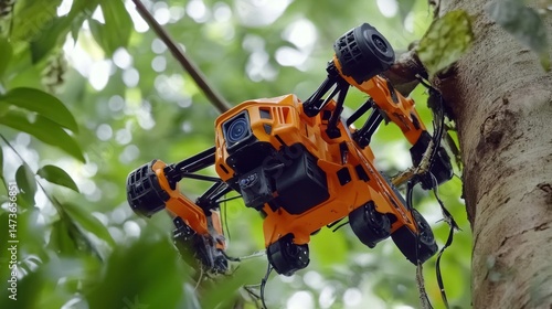 Wallpaper Mural Orange drone suspended in tree Torontodigital.ca