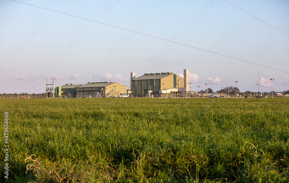 Compressor station working in Louisiana Compressor station working in Louisiana
