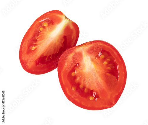 Red tomatoes isolated. png file