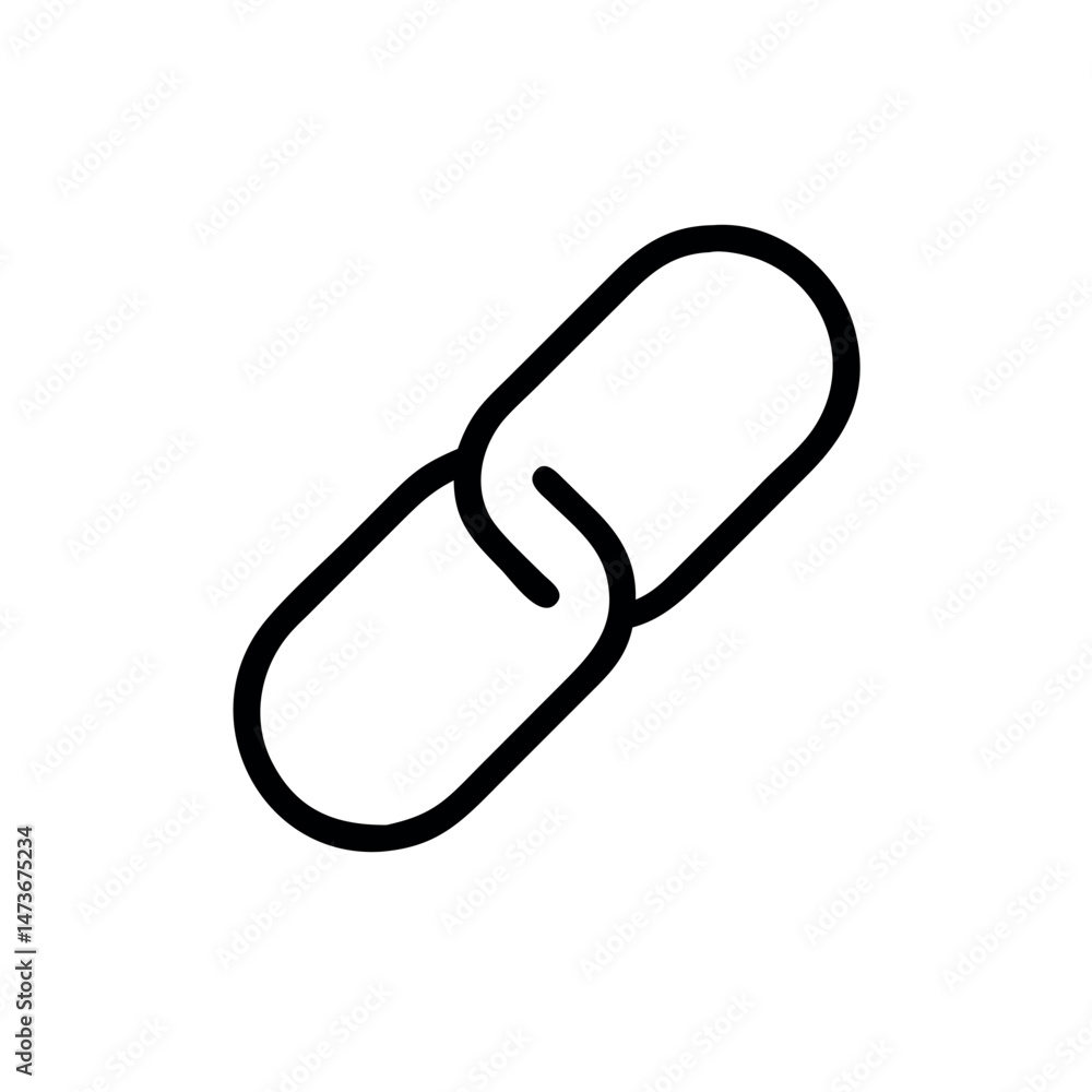 link icon line art in white background b link icon line art in white background b