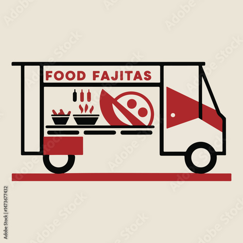 Minimalist National Fajita Day Vector Design Featuring Geometric Shapes, Bold Typography, and Solid Colors to Celebrate Mexican Cuisine and Fajita Ingredients