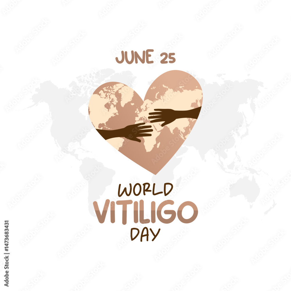 Fototapeta premium Vector graphic of World Vitiligo Day for World Vitiligo Day celebration.