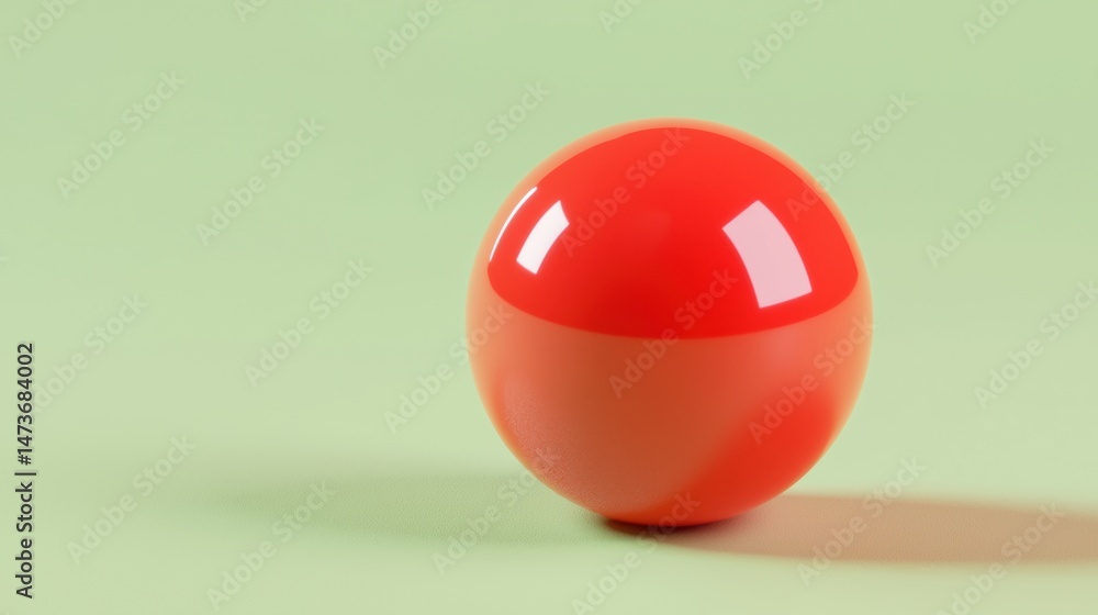 A 3D rendering of a red ball with a white stripe on its surface. A 3D rendering of a red ball with a white stripe on its surface.