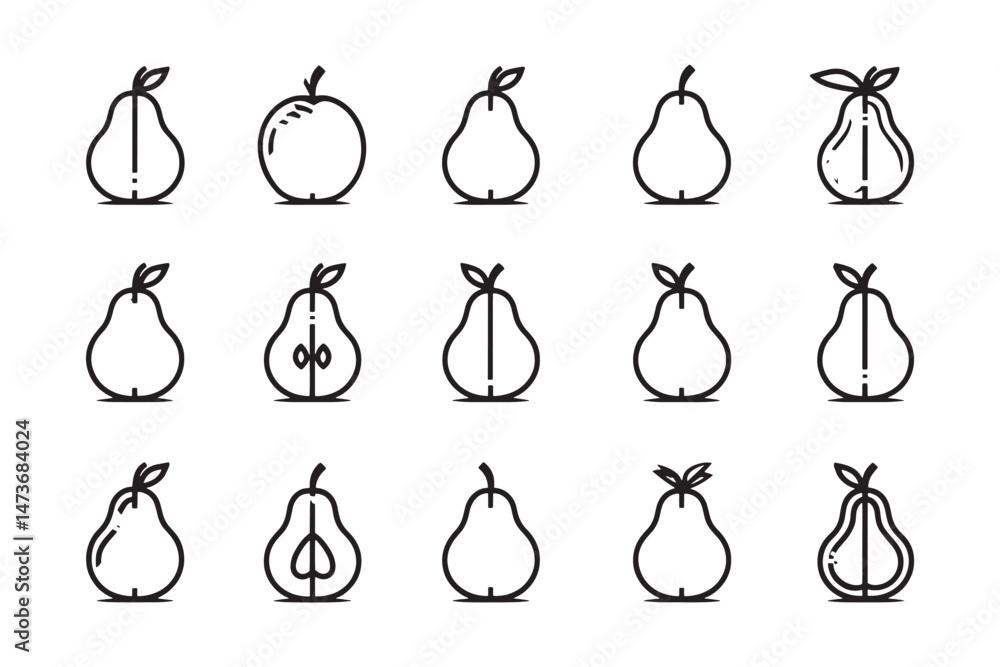 Simple pear fruit vector design Simple pear fruit vector design