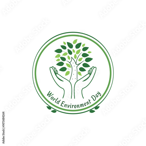 World environment day vector for wishing worldwide 