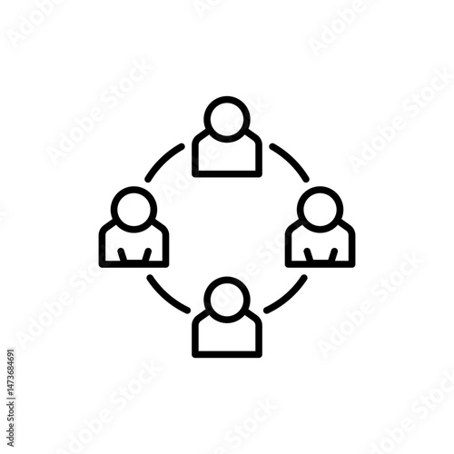 Team collaboration icon