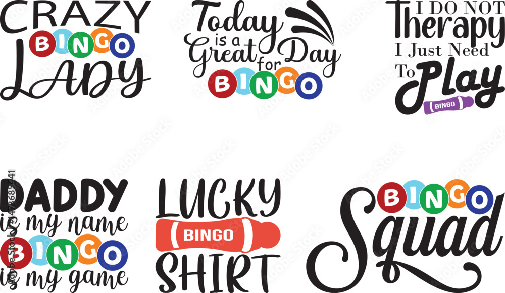 Bingo #4 vector, Bingo Clipart, Bingo silhouette Bingo #4 vector, Bingo Clipart, Bingo silhouette