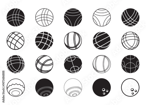 Bocce Ball vector, Bocce Ball Clipart, Bocce Ball silhouette