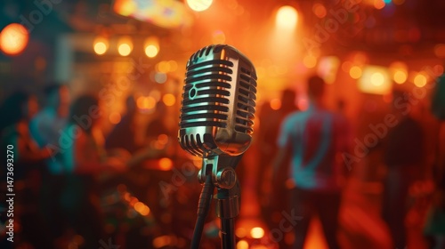 The Retro Microphone on Stage