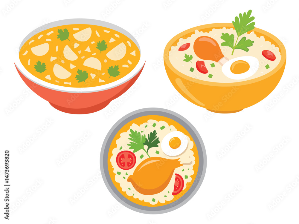 vector illustration of a Galinhada (Chicken and Rice Stew) vector illustration of a Galinhada (Chicken and Rice Stew)
