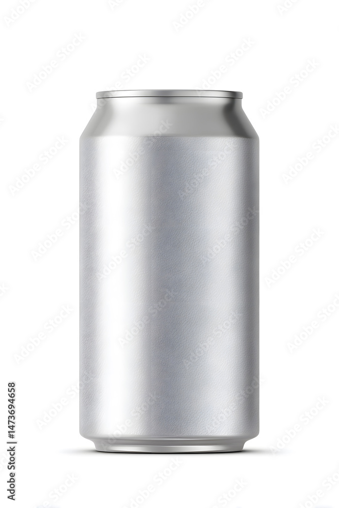 Aluminium soda can mock up, isolated on white background Aluminium soda can mock up, isolated on white background
