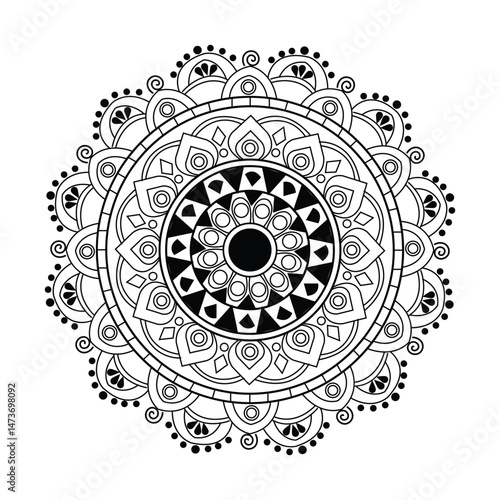 Mandala Frame Title Pattern