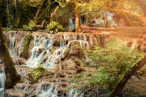 Obraz na płótnie Spring view, Krushuna waterfalls, Bulgaria w salonie