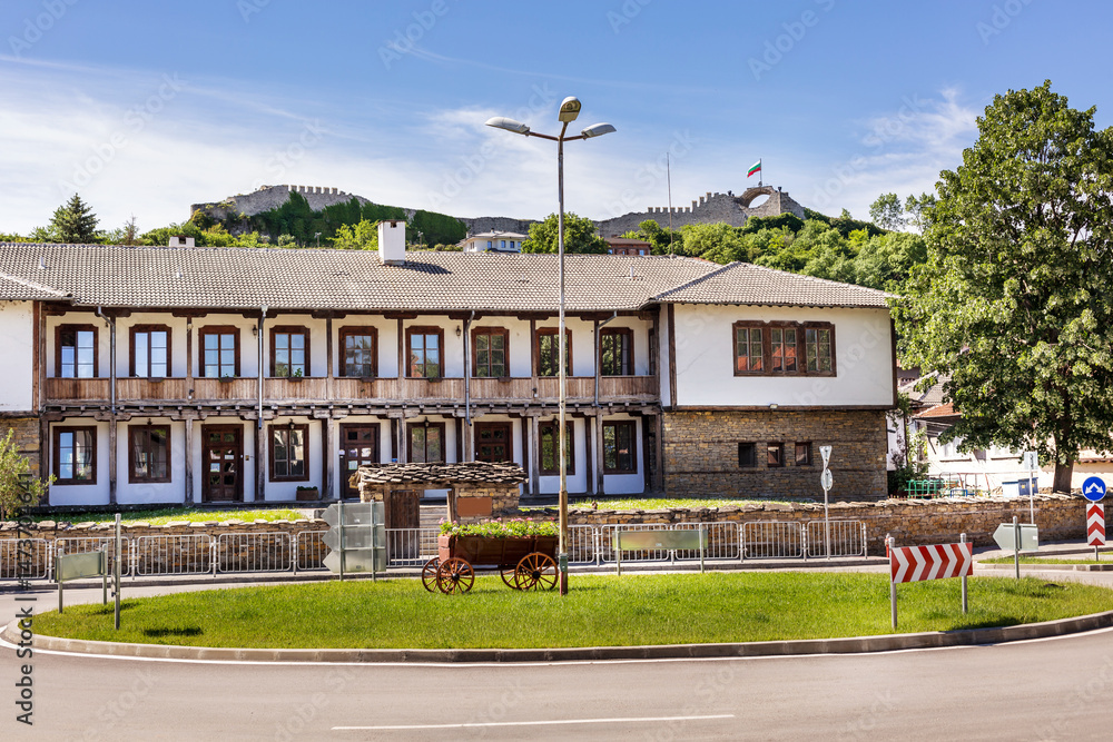 View of the Lovech houses and fortress in Bulgaria