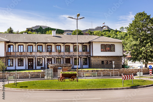 Obraz na płótnie View of the Lovech houses and fortress in Bulgaria w salonie