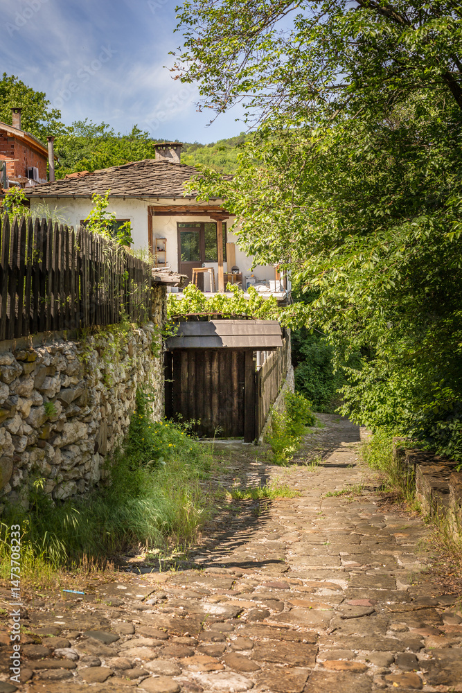 Lovech, Bulgaria Old town street houses, Varosha