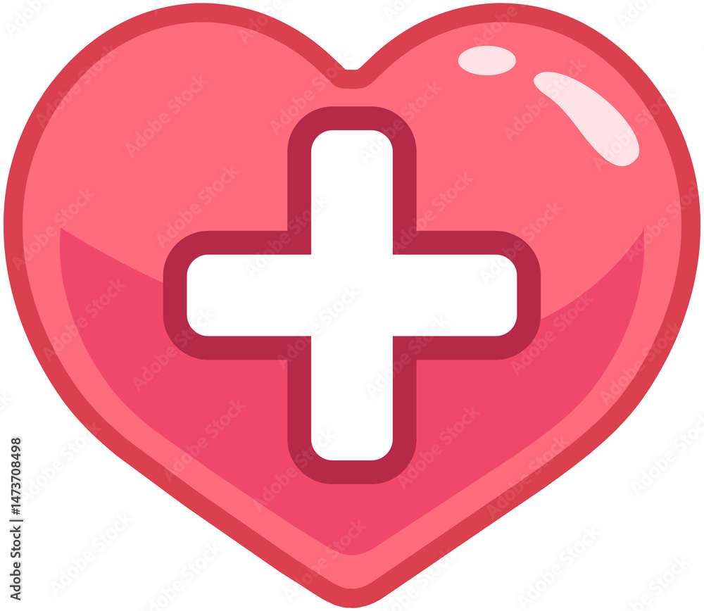 Obraz premium Heart Plus + Sign