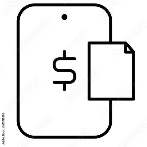 Mobile Invoice Icon