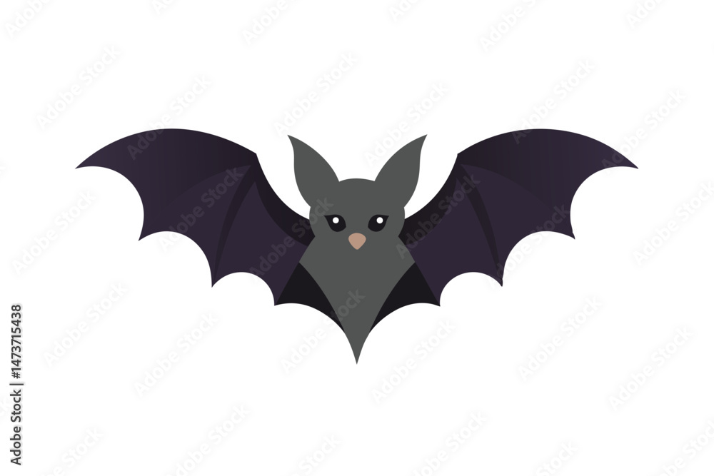 Fototapeta premium bat-animal-isolated-flat-illustration-on-white-bac (