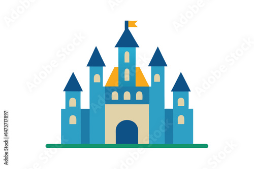 Castle Vector Illustration Icon 