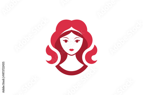 Timeless Feminine Charm Iconic Girl Face Symbol for Printable Graphic Design