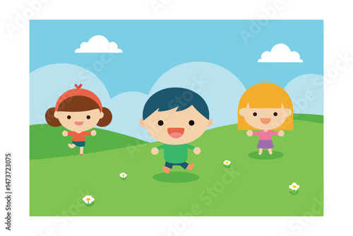children playing with a ball