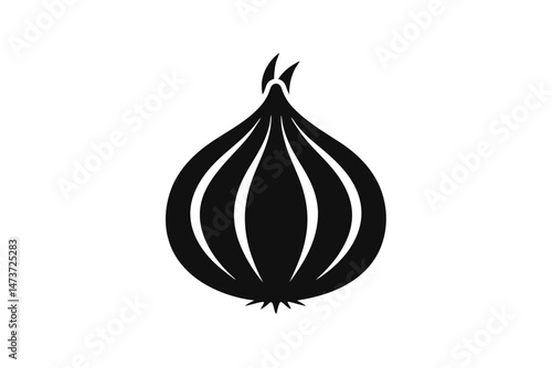 Handcrafted Onion Silhouette Free Vector