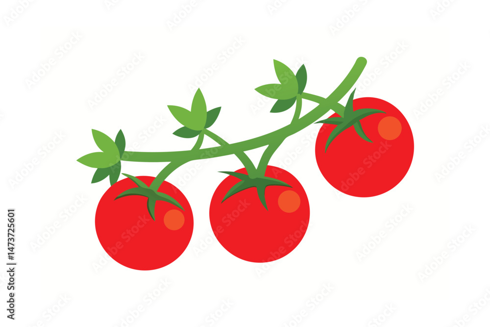 red tomato with green leaves red tomato with green leaves