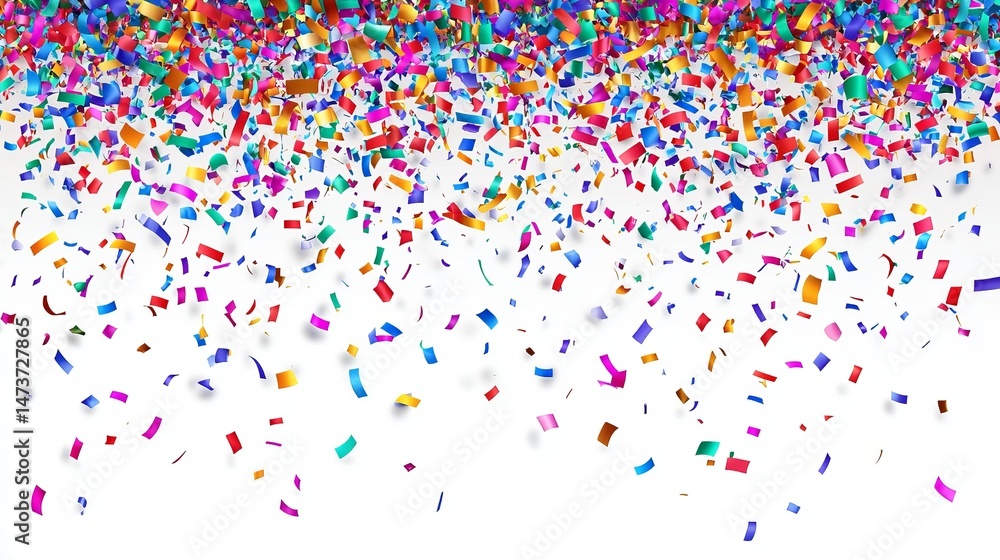 Colorful confetti falling on a white background (36) Colorful confetti falling on a white background (36)