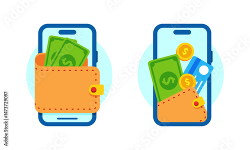 Mobile Payments and Digital Wallets concept icon
