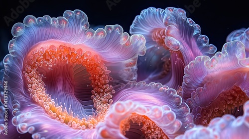 Anemone tentacles wave gently in the current, their vibrant colors and intricate patterns attracting unsuspecting prey, a captivating but deadly beauty of the reef