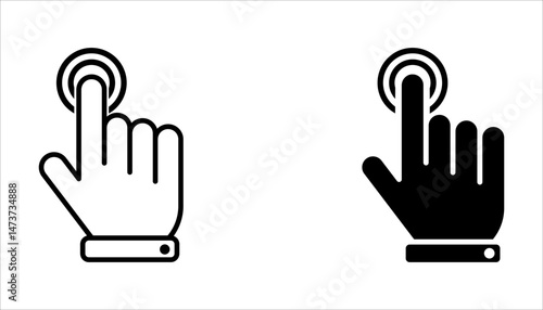 Click icon vector, Mouse pointer arrow, Cursor clicking vector icon. Vector illustration.