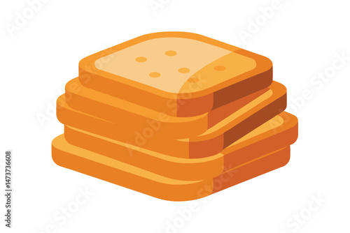 Stack of Whole Wheat Bread Slices 