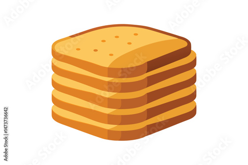 Stack of Whole Wheat Bread Slices 