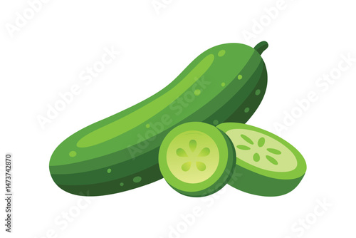 cucumber isolated on white