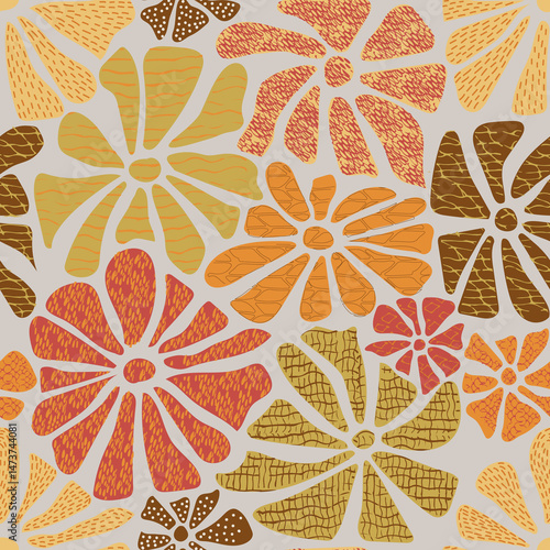 TROPIC CITRUS FLOWERS surface pattern design tiles