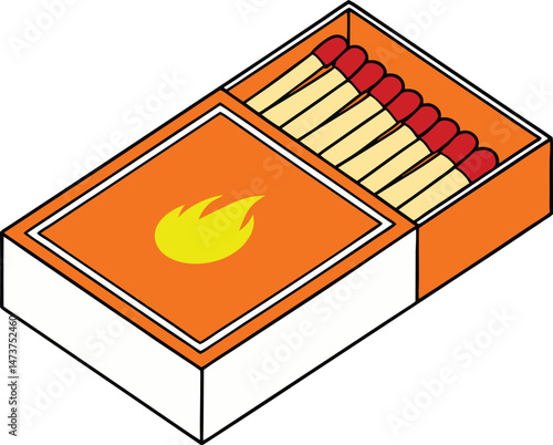 Matchbox Vector Icon Design Illustration