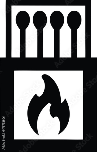 Matchbox Vector Icon Design Illustration