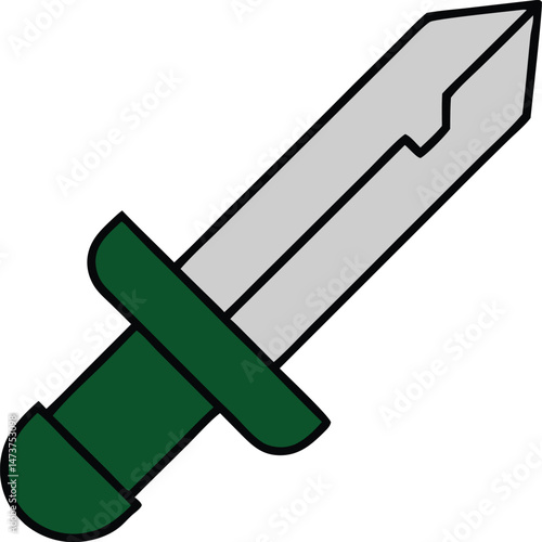 military knife vector illustration
